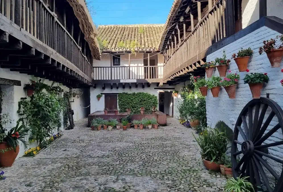 Interior courtyard of the Centro Flamenco Fosforito in the historic Posada del Potro, Córdoba