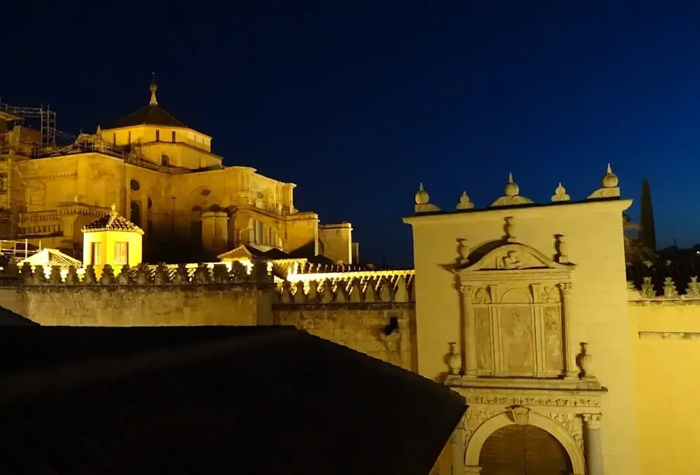 Façade of Hotel Mezquita on Plaza Santa Catalina facing the Mezquita walls