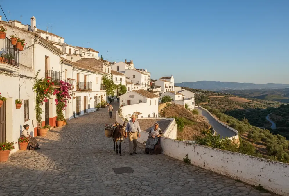 White villages near Córdoba in the Subbética mountains